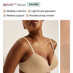Knix Wireless Bra in Beige